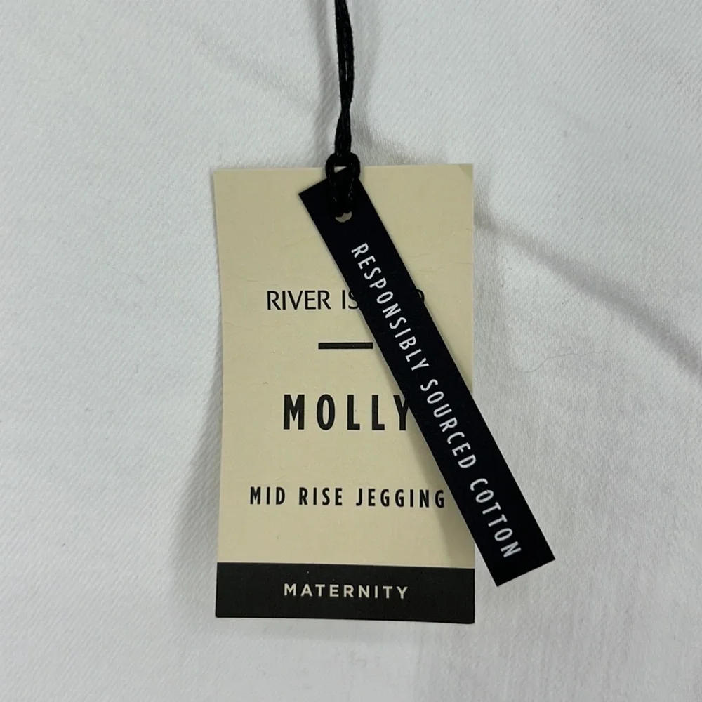 River Island maternity WHITE MOLLY MID RISE SKINNY JEANS SZ 10